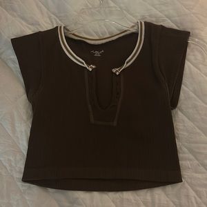 Brown Urban Outfitters “out from under go for gold” top!
